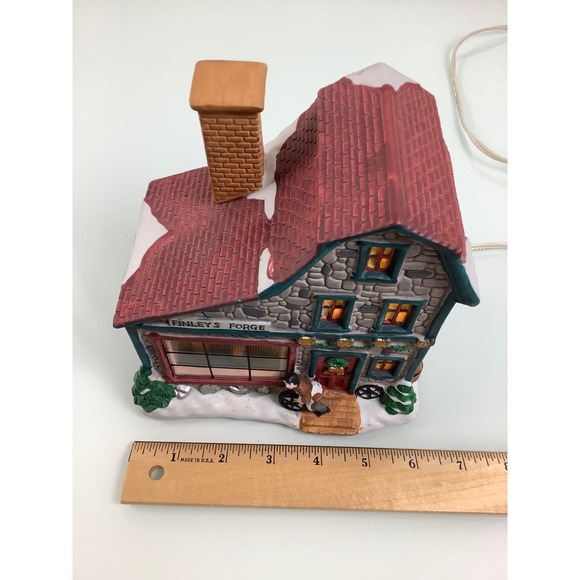 Vintage Trim A Home Blacksmith Finley Forge lighted Village EUC - Picture 9 of 12